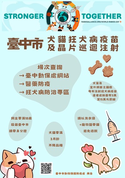 犬貓狂犬病疫苗及晶片巡迴注射 